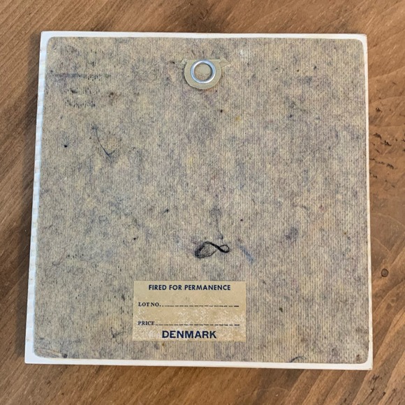 Copenhagen Hilsen fra Danmark Tile Trivet Langeline Mermaid on Rock 6” - Picture 5 of 7